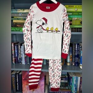 Hanna Andersson Peanuts Snoopy Christmas Kids Pajama Set